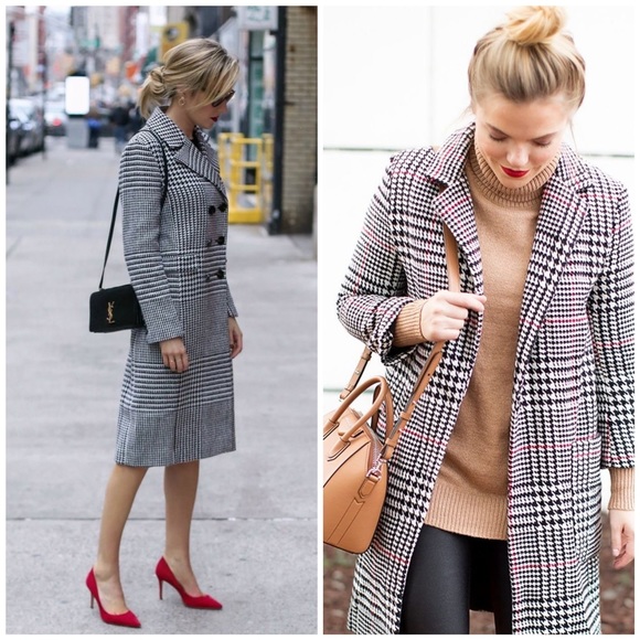 TOPSHOP Houndstooth Coat size 2 - Picture 11 of 12